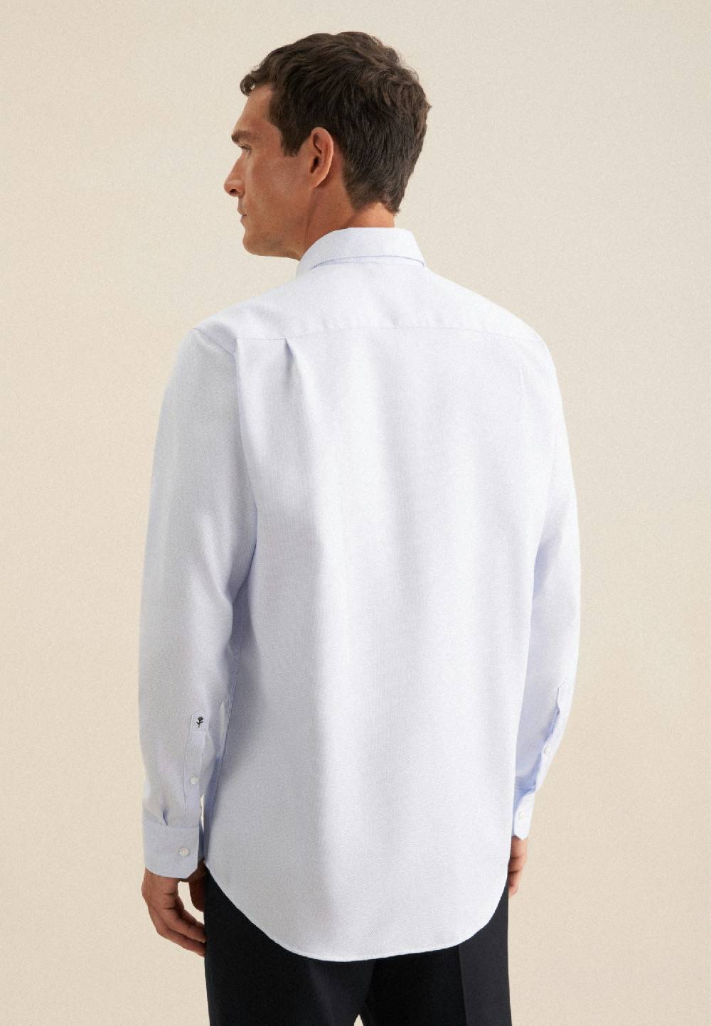Seidensticker Bügelfreies Struktur Business Hemd in Regular mit Button-Down-Kragen Fabrikpreis