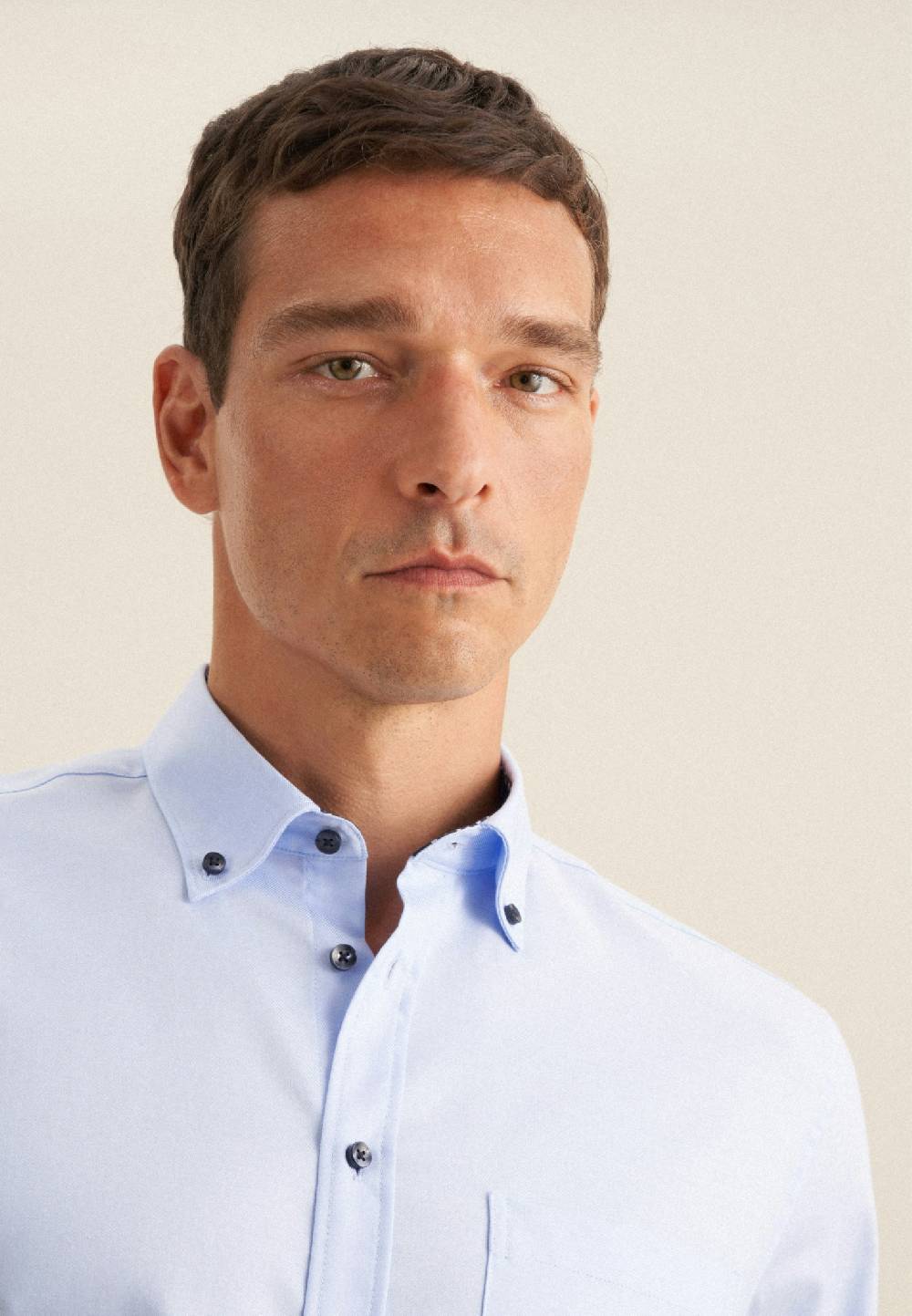Seidensticker Bügelfreies Twill Business Hemd in Regular mit Button-Down-Kragen Wochenangebot