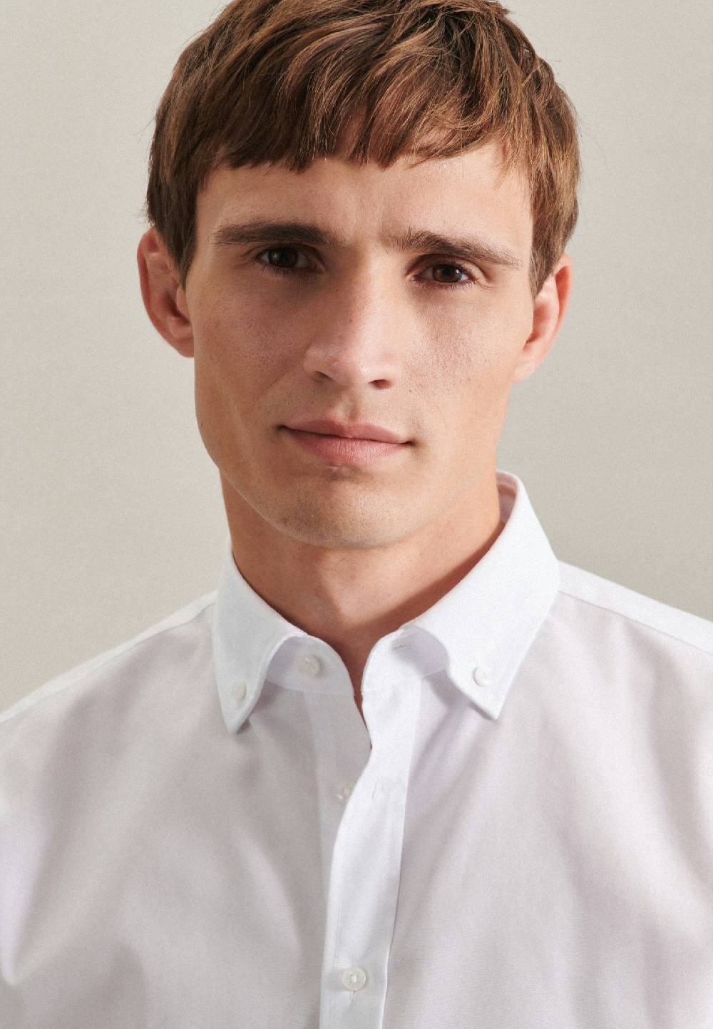 Seidensticker Bügelfreies Popeline Business Hemd in Shaped mit Button-Down-Kragen Bis zu 60% Rabatt