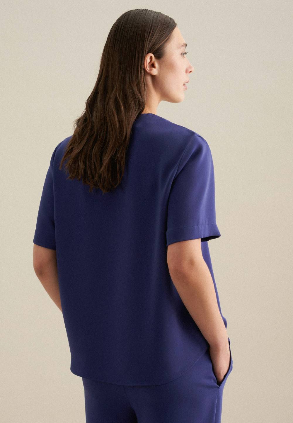 Seidensticker V-Neck Shirtbluse Regular Tiefpreis