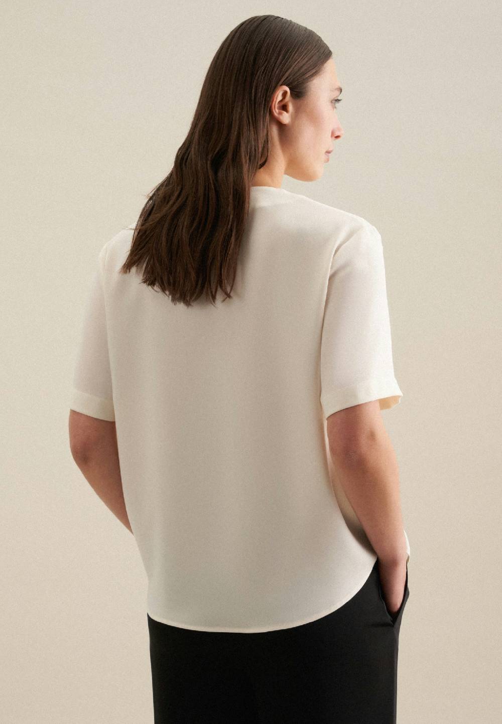 Seidensticker V-Neck Shirtbluse Regular im Angebot