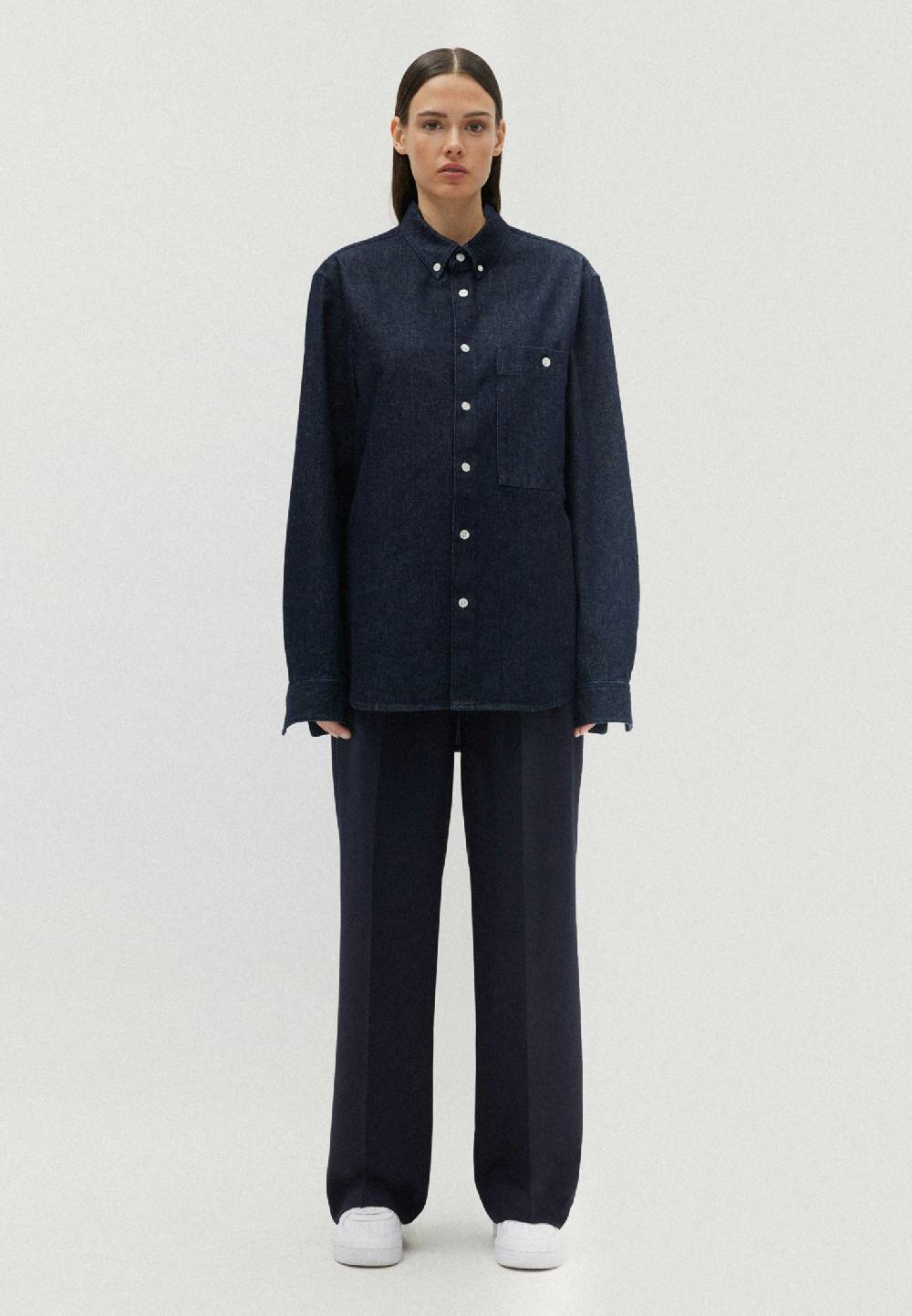 Seidensticker Denim Casual Hemd in Regular mit Button-Down-Kragen Online