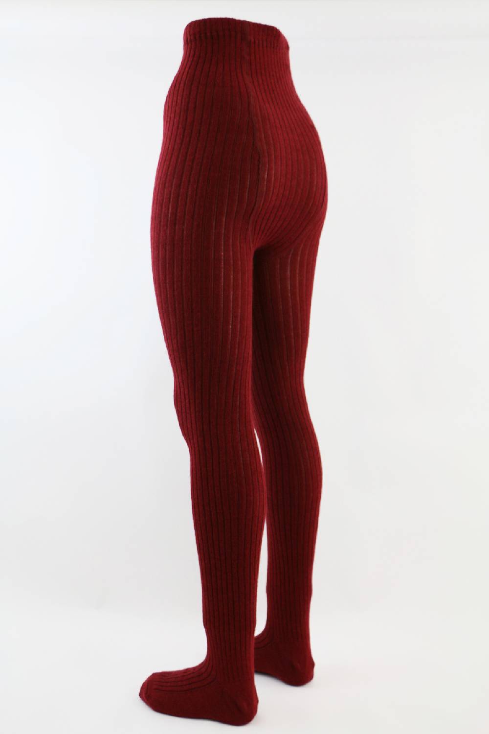 ﻿Shimasocks "VINO" Damenstrumpfhose Wollstrumpfhose bordeaux 36 - 50 / Schurwolle, vorgewaschen