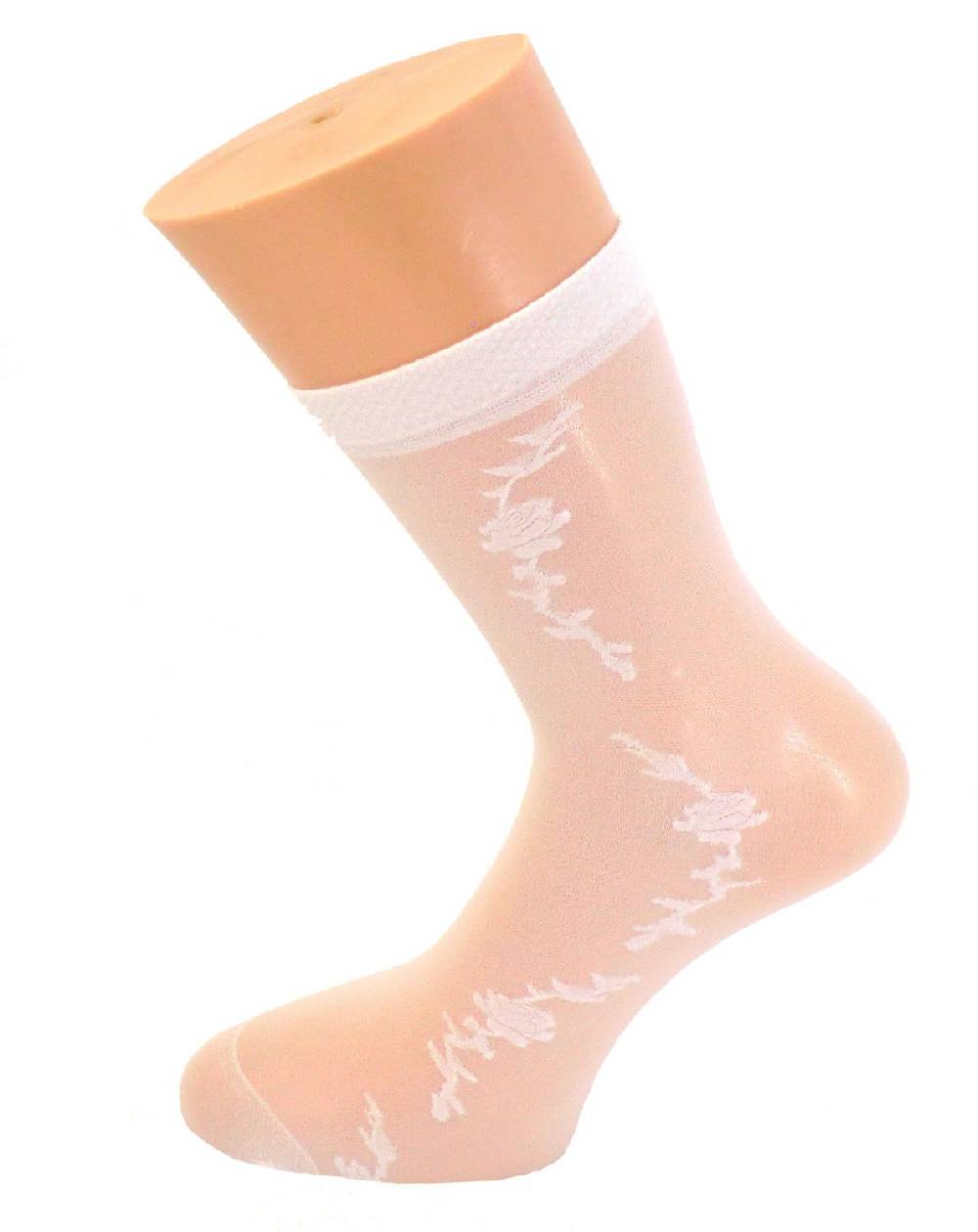 Shimasocks Damen Feinsöckchen unifarben gemustert Blütenranke 20 DEN