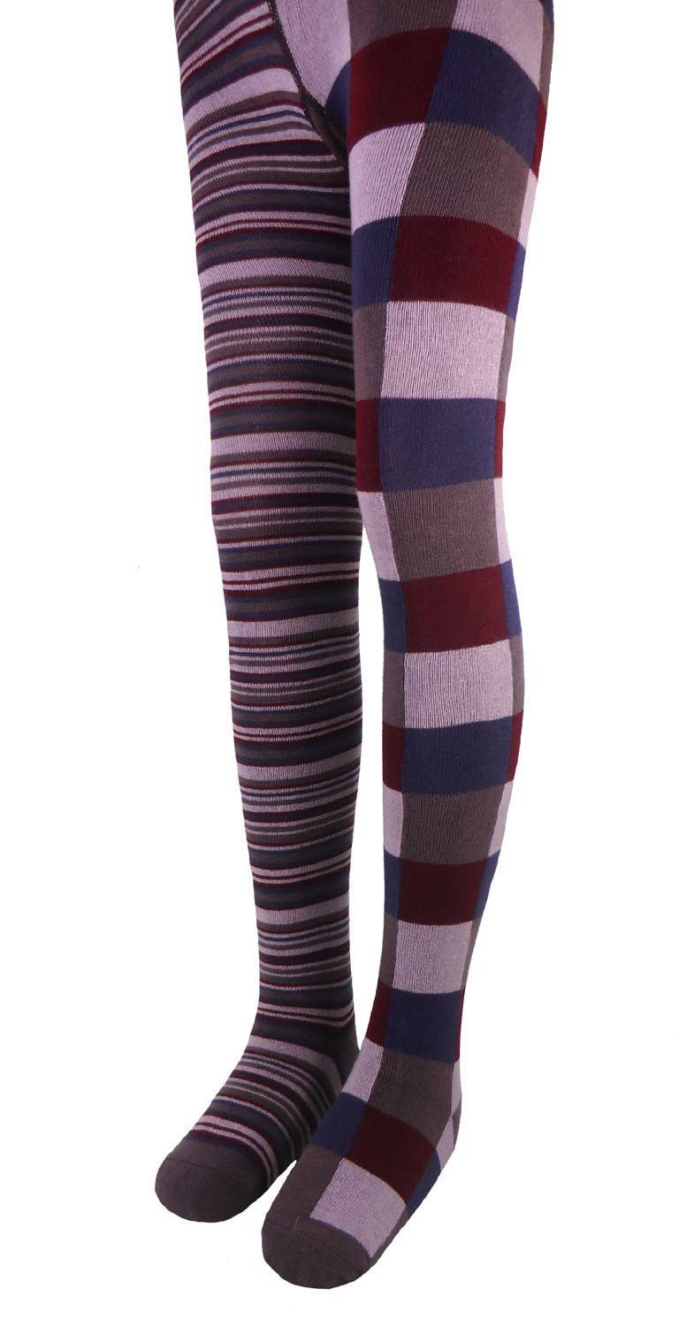 Shimasocks Baby Strumpfhose geringelt-kariert