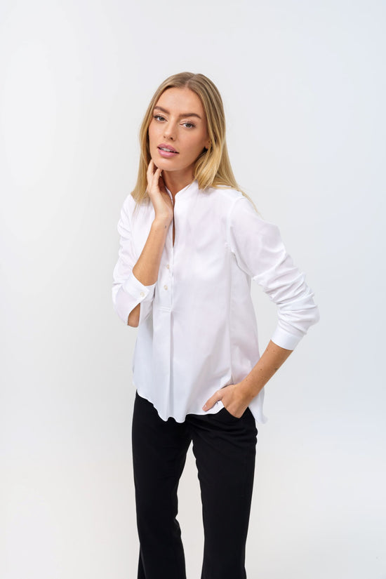 Soluzione Bluse mit Stehkragen Lucia Bis zu 65% Rabatt