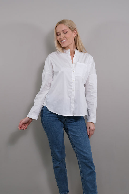 Soluzione Lockere Bluse mit Brusttasche Fiona Nur noch ein Tag übrig