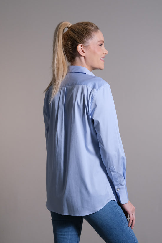 Soluzione Hemdbluse mit großem Kragen und Brusttasche Exklusivangebot