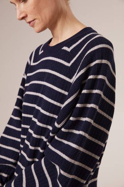 ﻿Sosue Antonia Cropped Stripes Blue Begrenzte Freigabe