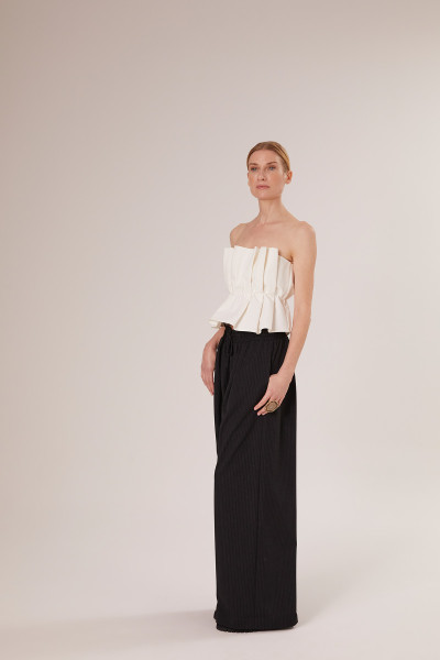 Sosue Pleat Top White Auslauf