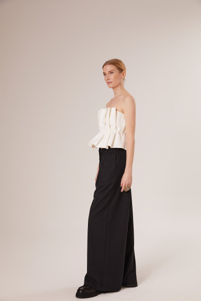 Sosue Pleat Top White Auslauf