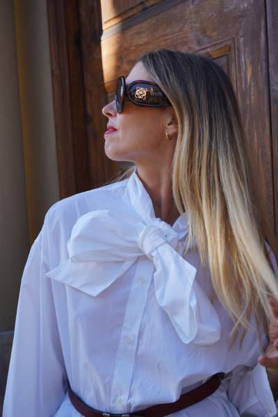 Sosue Bow Blouse White Hotsell