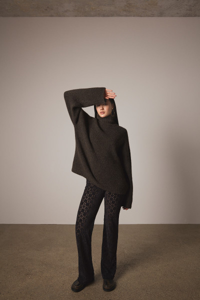 Sosue Bear Turtle Knit Dark Brown Fabrikverkauf