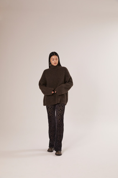 Sosue Bear Turtle Knit Dark Brown Fabrikverkauf