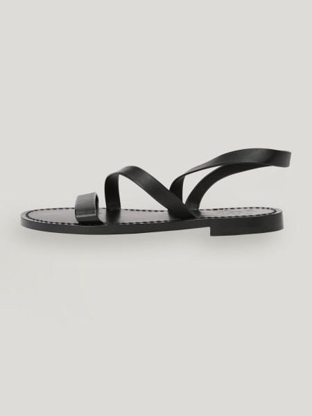 Sosue Flache Sandalen aus Leder Black NEW JETZT KAUFEN