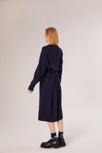 Sosue Wrap Dress Dark Blue Zeitbegrenzte Promotion