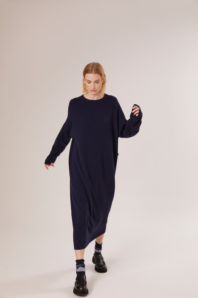 Sosue Wrap Dress Dark Blue Zeitbegrenzte Promotion