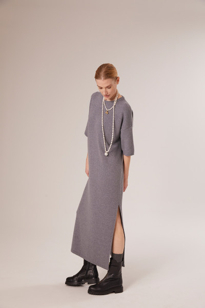 Sosue Short Sleeve Dress Grey Bis zu 50% Rabatt
