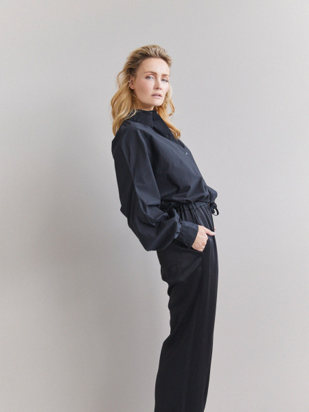 Sosue Bluse Antonia Short Draw String Black Online