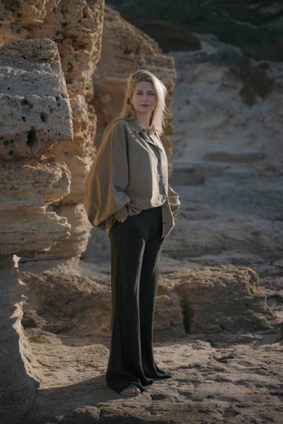 Sosue Bluse Antonia Khaki Hotsell