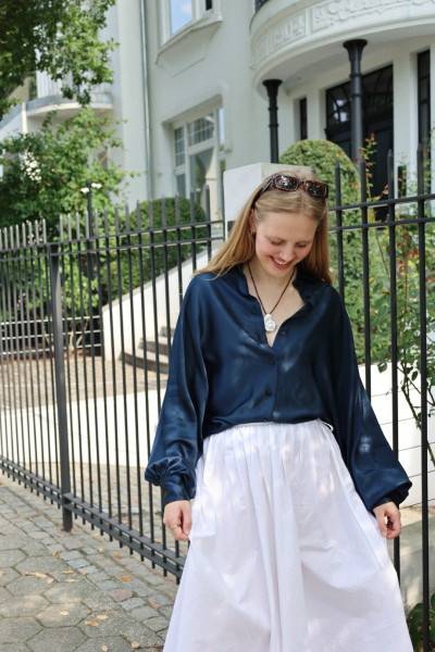 Sosue Antonia Shiny Slim Navy Meist gekauft