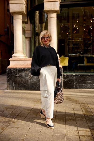 Sosue Pullover Antonia Cropped Black Heißer Verkauf