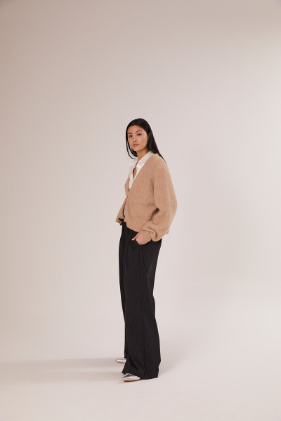 Sosue Antonia Short Cardigan Toffee VIP-Rabatte