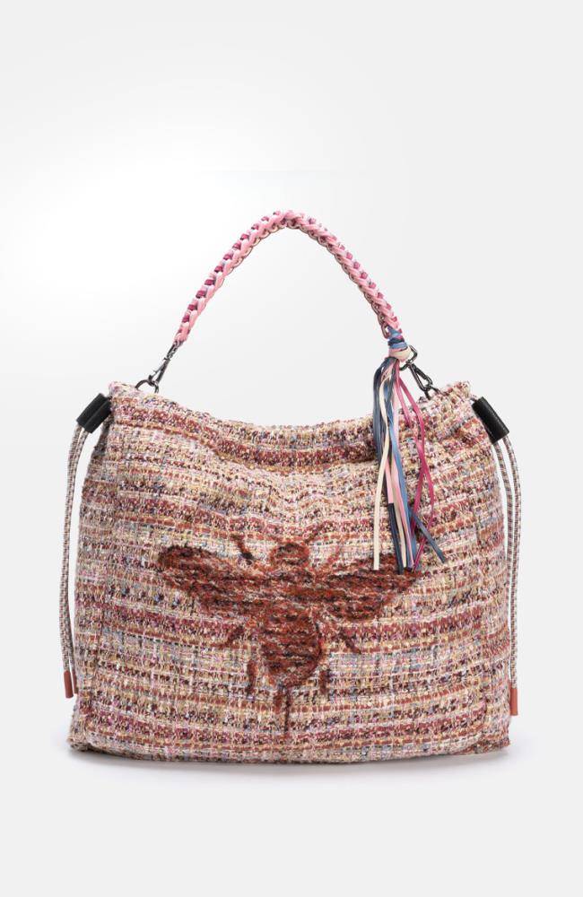 Stuff Maker Bouclé-Shopper in Bordeaux Letzter Tag