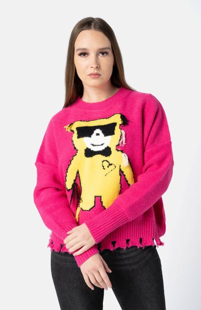 Stuff Maker Icon Pullover in Pink - S/M Sonderangebot