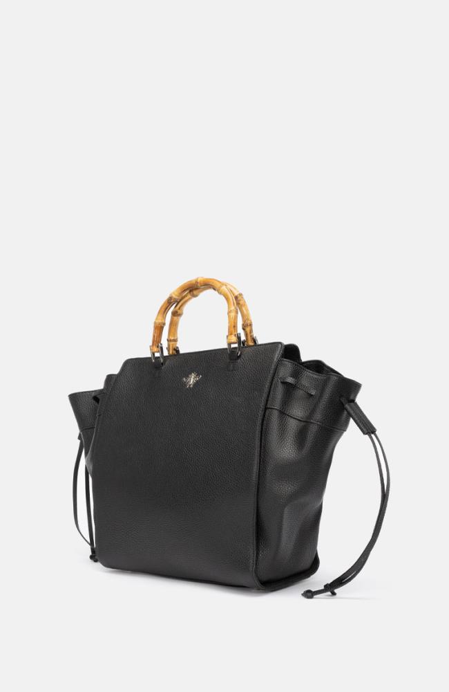 Stuff Maker Shopper mit Bambus Grif in Schwarz Valentinstagsangebot
