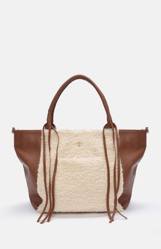 Stuff Maker Hill Road Shopper in Teddy/Cognac