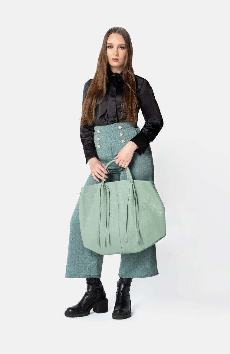 Stuff Maker Leder Shopper in Mint Tägliche Deals